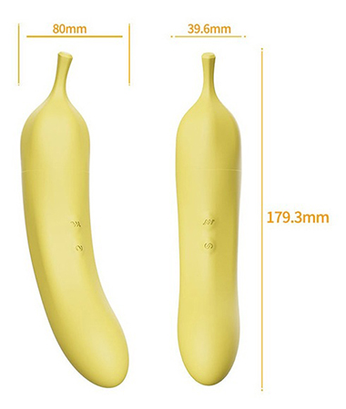 paramètres de la banane vibrante aspirante et pulsante